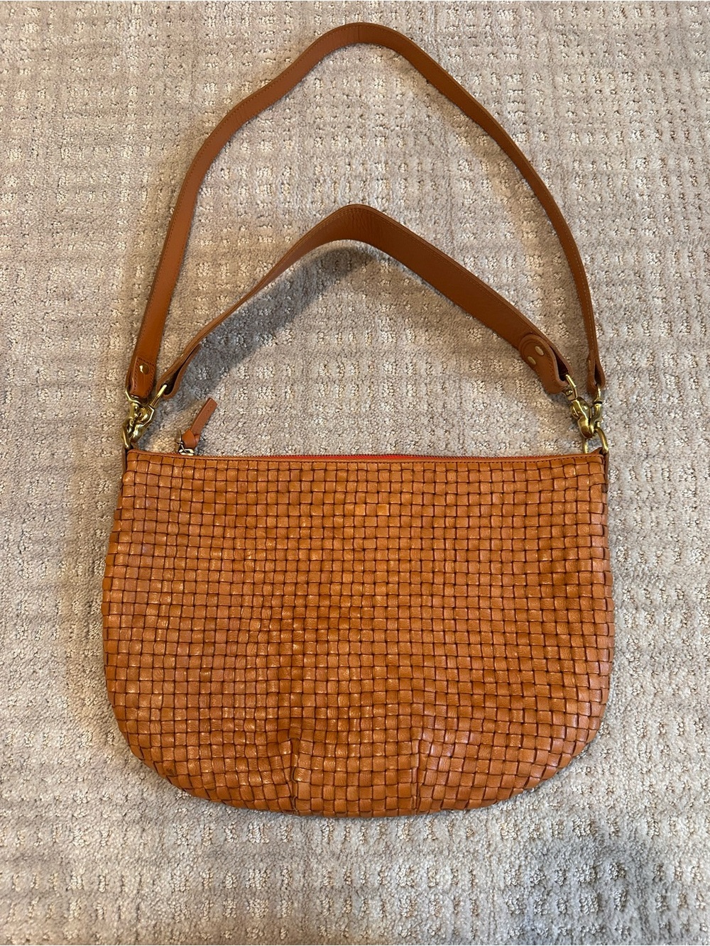 Clare V. Woven Crossbody Bag in Tan - Picture 4 of 6